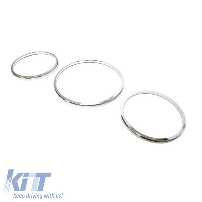 Dashboard Tacho Rings suitable for Mercedes-Benz C-Class W202 93-95 Chrome