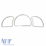 Dashboard Tacho Rings suitable for Opel Astra F 91-97 Chrome - CGRGO6036296