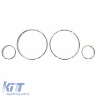 Dashboard Tacho Rings suitable for Opel Astra G 98-04, Zafira A 98-05 Chrome - CGRGO6036303
