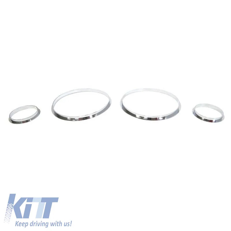 Dashboard Tacho Rings suitable for Opel Astra G 98-04, Zafira A 98-05 Chrome