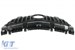 Davanti & Inferiore Griglia per Mercedes Classe SLK R172 11-15 GTR Panamericana Look Nero-image-6090217
