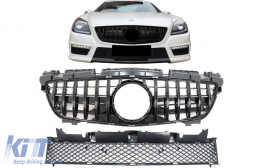 Davanti & Inferiore Griglia per Mercedes Classe SLK R172 11-15 GTR Panamericana Look Nero-image-6090374