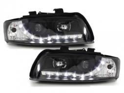 DAYLIGHT Headlights suitable for Audi A4 B6 8E (2001-2004) DRL Black-image-5986128
