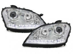 image-30-DAYLIGHT Headlights suitable for Mercedes M-Class ML W164 (2005-2007) Chrome