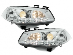 DAYLIGHT Headlights suitable for Renault Megane (11.2002-12.2005) DRL Chrome-image-54504