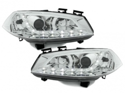 DAYLIGHT Headlights suitable for Renault Megane (11.2002-12.2005) DRL Chrome-image-5986423