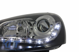 DAYLIGHT Headlights suitable for VW Golf V 5 (2003-2009) Black-image-6031652