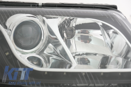 DAYLIGHT Headlights suitable for VW PASSAT 3BG B5 FL (09.2000-03.2005) DRL Look Black-image-6058634