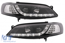 image-7-Daylight LED Headlights suitable for Opel Vectra B (11.1996-12.1998) LHD Black
