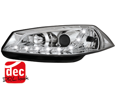 DAYLIGHT Фарове подходящи за Renault Megane (11.2002-12.2005) DRL Хром-image-1139