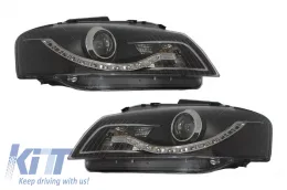 image-44-Фарове DAYLIGHT подходящи за Audi A3 8P (05.2003-03.2008) DRL Черен