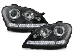 image-8-Фарове DAYLIGHT подходящи за Mercedes M-Class ML W164 (2005-2008) Черен
