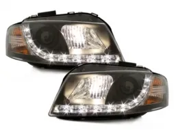 DAYLINE fényszóró AUDI A3 8P 03-08 DRL-optikás fekete-image-59128