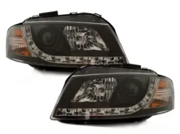 DAYLINE fényszóró AUDI A3 8P 03-08 DRL-optikás fekete-image-59130