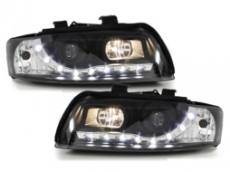 image-45-DAYLINE fényszóró AUDI A4 8E 01-04 LED DRL optikás fekete