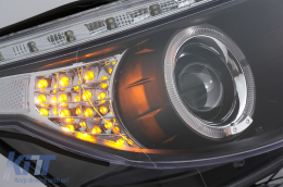 DAYLINE fényszóró BMW E60, LED irányjelző, 04-07, fekete-image-6089575