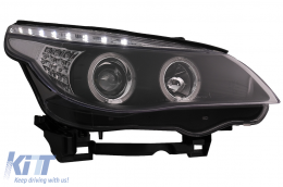 DAYLINE fényszóró BMW E60, LED irányjelző, 04-07, fekete-image-6089576