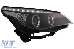DAYLINE fényszóró BMW E60, LED irányjelző, 04-07, fekete-image-6089578