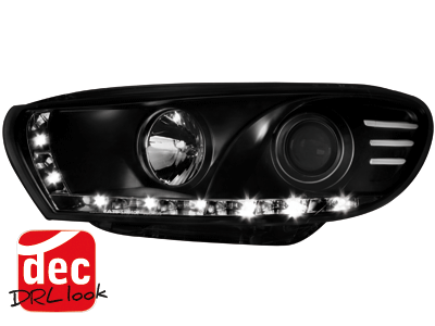DAYLINE fényszóró VW Scirocco III 08+ DRL-optikás fekete-image-2494