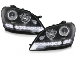 image-33-DAYLINE Headlights LED DRL Daytime Running Lights suitable for MERCEDES M Class W164 08+ Black