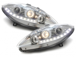 DAYLINE Headlights LED DRL suitable for Seat Leon 1P Altea Toledo MK3 (06.2005-2009) Chrome-image-54605