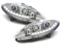 DAYLINE Headlights LED DRL suitable for Seat Leon 1P Altea Toledo MK3 (06.2005-2009) Chrome-image-5986452