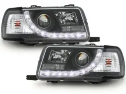 image-48-DAYLINE Headlights suitable for Audi 80 B4 Limousine / Avant (09.01991-04.1996) LED DRL Design Black