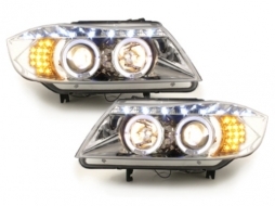 DAYLINE headlights suitable for BMW E90 05+_2 halo rims_drl optic_LED_chr-image-64763