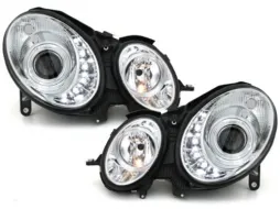 image-76-DAYLINE headlights suitable for MERCEDES B. W211 E class 02-06 chrome