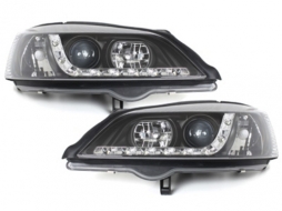 DAYLINE Headlights suitable for Opel Astra G (09.1997-02.2004) DRL Black-image-59761