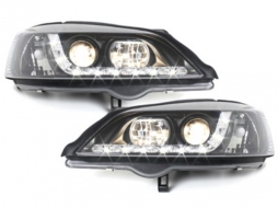 DAYLINE Headlights suitable for Opel Astra G (09.1997-02.2004) DRL Black-image-59762
