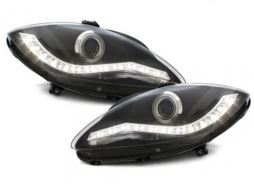 DAYLINE headlights suitable for SEAT Leon 09+ black - SWSI08EGXB