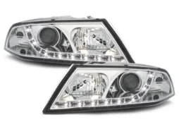 image-10-DAYLINE Headlights suitable for SKODA Octavia II 04-09 LED DRL Design Chrome