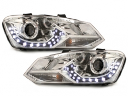 DAYLINE headlights suitable for VW Polo 6R 09+_drl optic_chrome - SWV24EGX