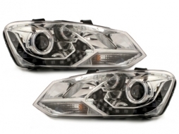 DAYLINE headlights suitable for VW Polo 6R 09+_drl optic_chrome-image-64700