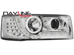 DAYLINE Headlights suitable for VW T4 Transporter (1990-2003) LED DRL Design - SWV26AGXL
