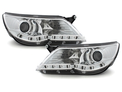 DAYLINE headlights suitable for VW Tiguan 07-11 chrome - SWV36DGX