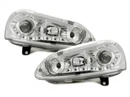 image-70-DAYLINE LED DRL Фарове подходящи за VW Golf V (2003-2009) подходящи за VW Jetta (2005-2011) Хром