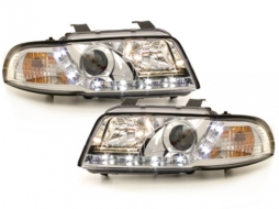 DAYLINE LED Headlights suitable for Audi A4 B5 (11.1994-12.1998) Chrome-image-59169