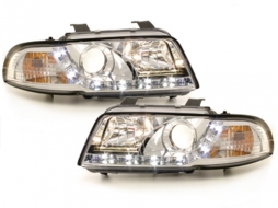 DAYLINE LED Headlights suitable for Audi A4 B5 (11.1994-12.1998) Chrome-image-59170