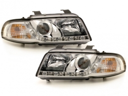 DAYLINE LED Headlights suitable for Audi A4 B5 (11.1994-12.1998) Chrome-image-59171