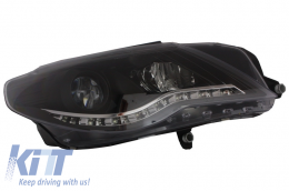 DAYLINE LED Phares pour VW Passat CC 2008-2012 Noir DRL HID Look Lentille-image-6015081
