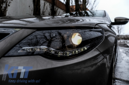 DAYLINE LED Phares pour VW Passat CC 2008-2012 Noir DRL HID Look Lentille-image-6059459