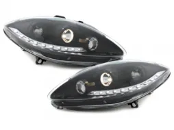 image-36-DAYLINE Prednja svijetla prikladna za Seat Leon 1P Altea Toledo MK3 (06.2005-2009) LED DRL Optik Crna