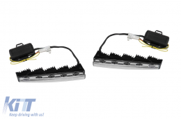 image-12-Daytime running lights suitable for Mercedes G-Class W463 after 1989 with chrome base