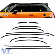 Dechrome trim set piano black gloss 10-piece for Mini F56 from 2014