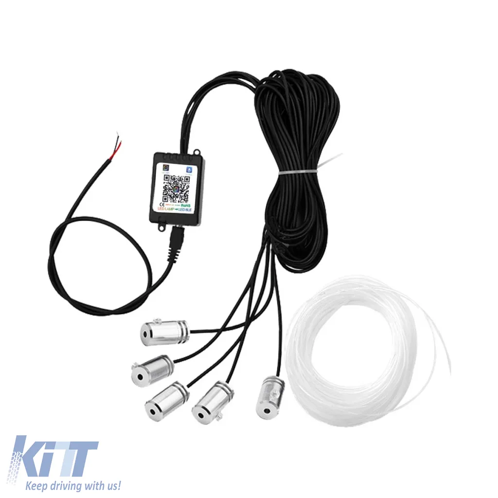 Decoration Car Optic Fiber Led Kit With Smart Bluetooth RGB