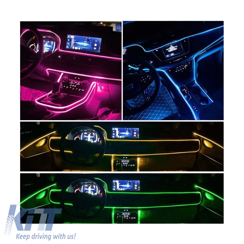 Decoration Car Optic Fiber Led Kit With Smart Bluetooth RGB