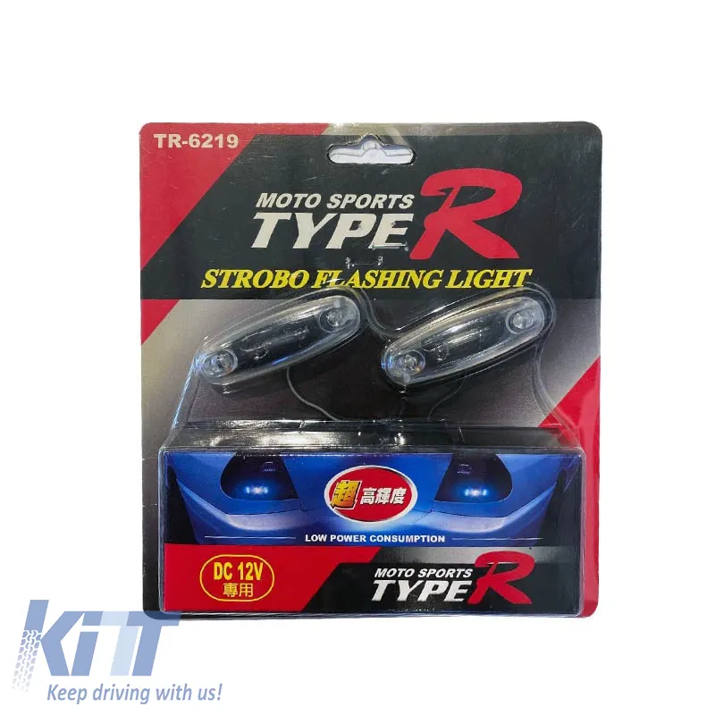 Decoration Led Lights "Led & Strobo Flashing" TR-6219 Blue 2 Led & 1 Strobo 2pcs
