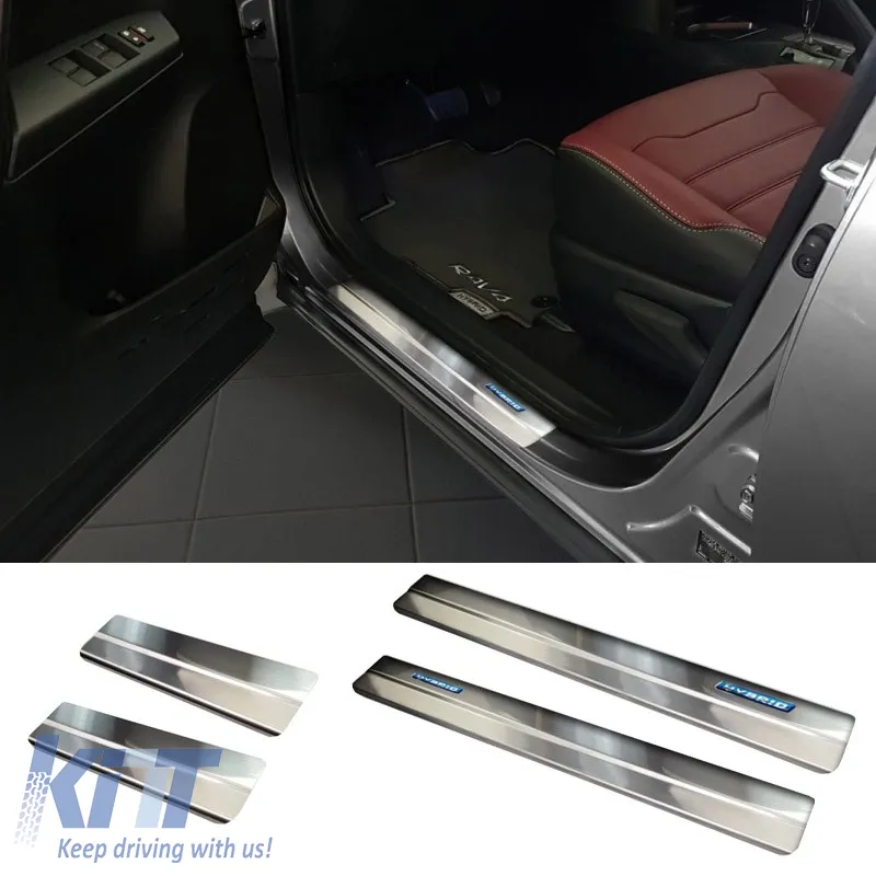 Decorative Interior Door Sills suitable for Toyota Rav4 16-18 / Toyota C-HR 2016+ Hybrid Chrome 4 Pcs